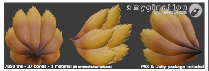 amygination - 9 Tail Fox Kitsune Tail